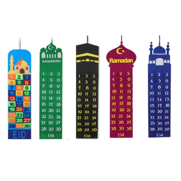 Eid Mubarak Kalender Ramadan Væghængende Nedtællingskalender 5 5
