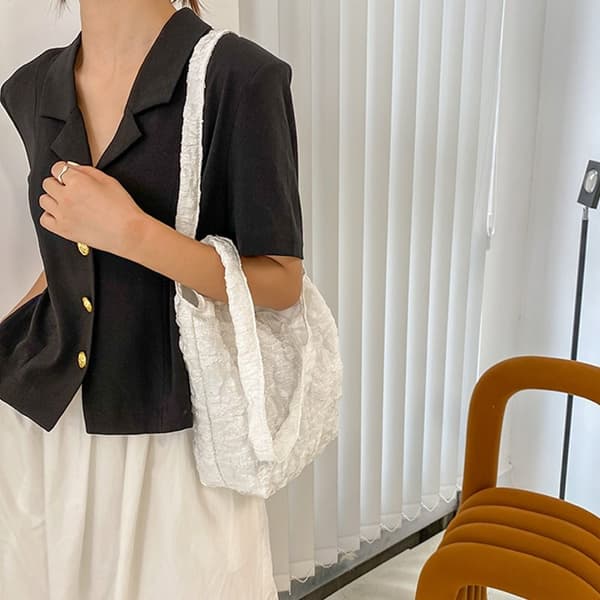 Stoffveske Skulderveske HVIT white