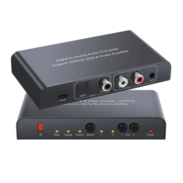 Digital til Analog Audio Converter Koaksial Toslink Optisk til