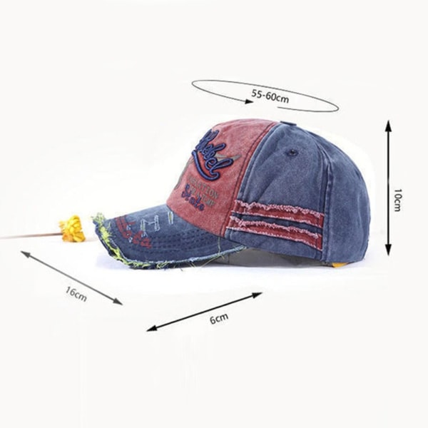Broderi Baseball Caps Distressed Faded Cap WINE RED wine red