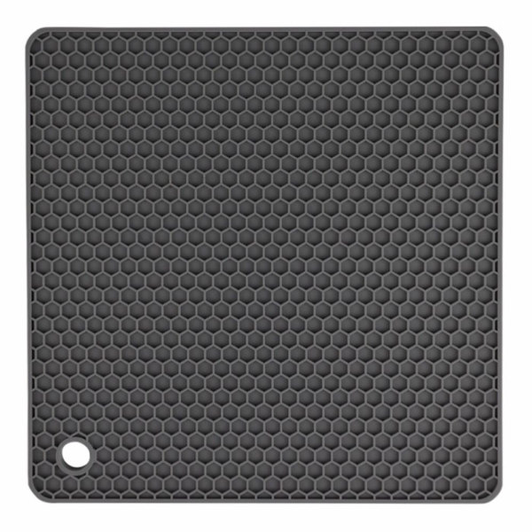 Silikon Trivet Matte for varme potter og panner MØRK GRÅ FIRKANT Dark Grey Square-Square