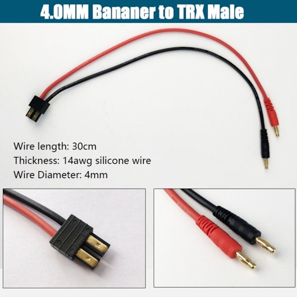 Imax B6 Charge Line Laddningskontakt 4.0 TO TRX 4.0 TO TRX 4.0 to TRX