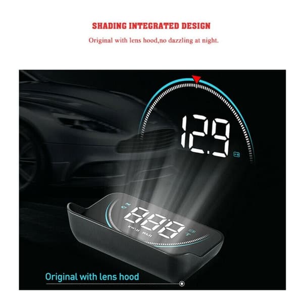 Bil Speedometer Head Up Display Hd Projektor Obd2 Overhastighed