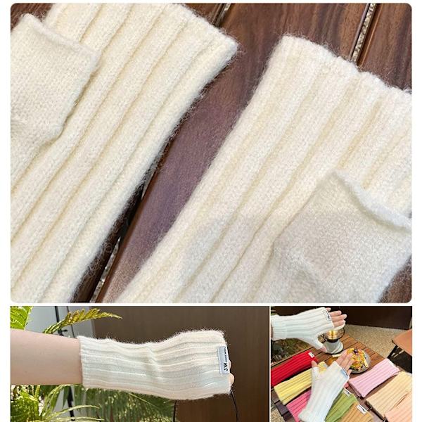 Halvfingerhandsker Strikkede handsker KHAKI khaki