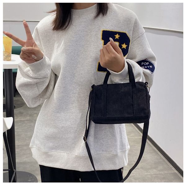 Corduroy Tote Bag Håndtasker SORT Black