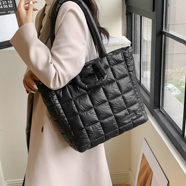 Axelväska Puffy Handväska VIT White