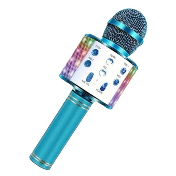 Trådløs karaokemikrofon Bluetooth-høyttaler BLÅ blue