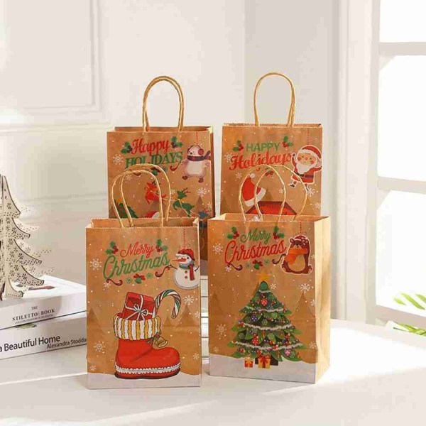 10 stk julepapirpose gaveæsker STIL 4 STIL 4 Style 4 243d | Style 4 | Style  4 | Fyndiq