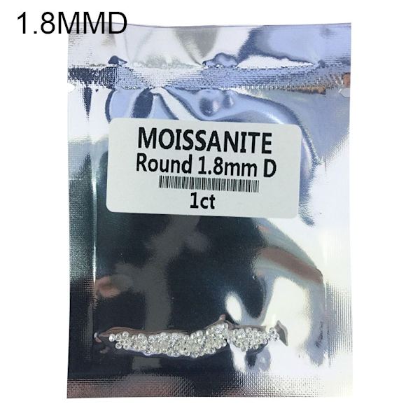 Äkta Moissanite Diamant Mossanite Lös Sten 1,8MMD 1,8MMD 1.8mmD