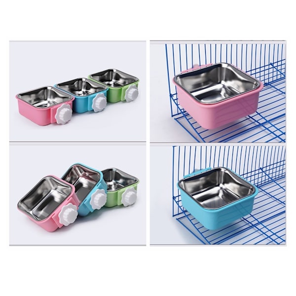 Hængebur Hundeskål Kæledyr Hængeskål PINK LSQUARE SQUARE Pink LSquare-Square
