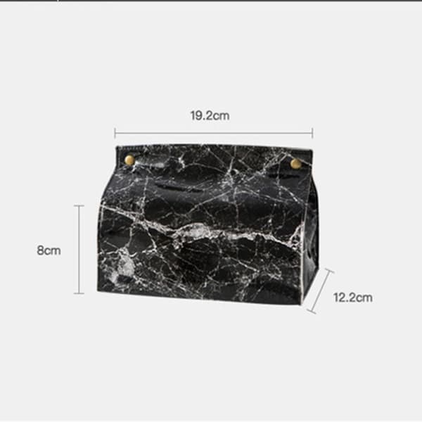 Marble Pattern Tissue Box Vävnadshållare VIT white