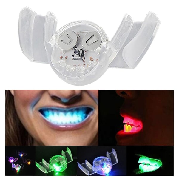 Halloween glødende tannregulering Flash Proteser Led Light Up Munn