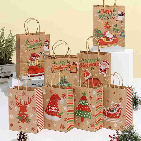 10 st julpapperspåse presentförpackningar STIL 1 STIL 1 Style 1