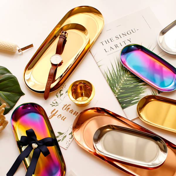 Förvaringsbricka Tebricka ROSE GULD LITEN ROSE GULD LITEN Rose gold small