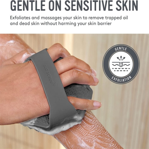 Suihkuharja Skin Scrubber GRAY grey