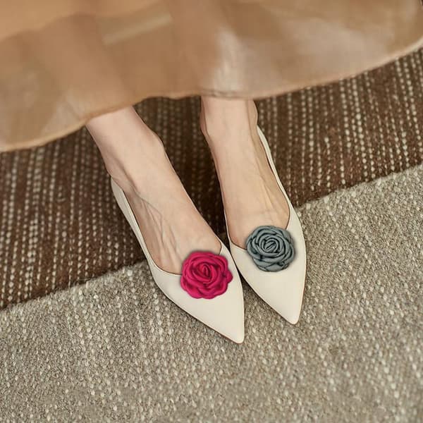 2stk Skoklips Charm Spenne ROSE rose