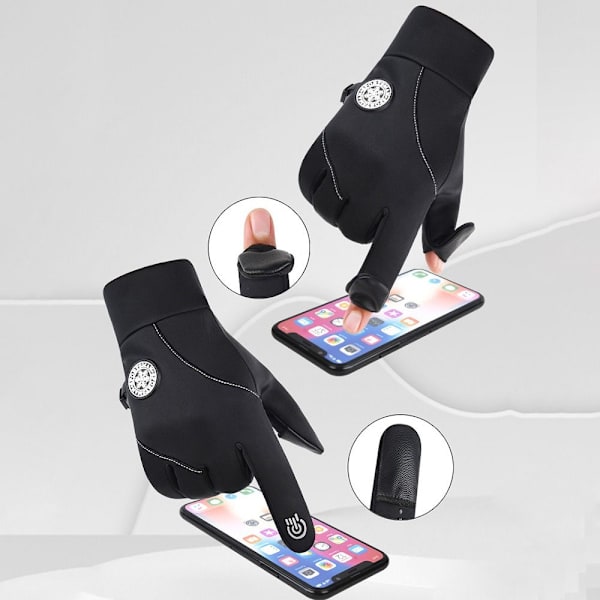 1pari Full Finger käsineet Pyöräilyhanskat MUSTA XLFLIP STYLE FLIP Black XLFlip style-Flip style