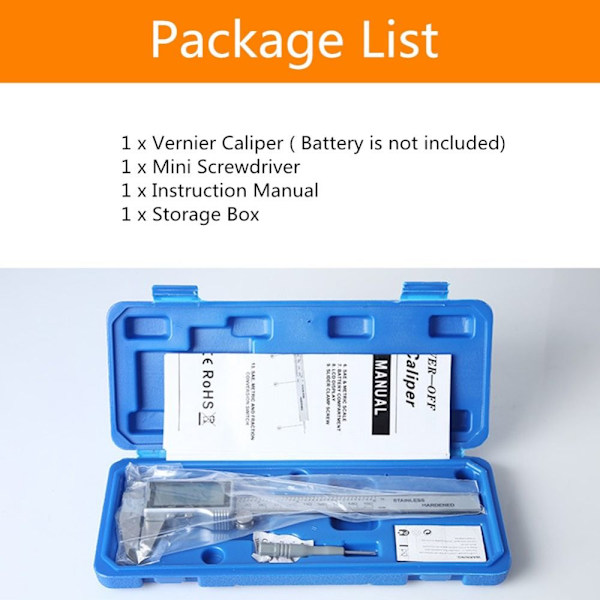 Elektronisk Digital Caliper Vernier Caliper Mikrometer Caliper