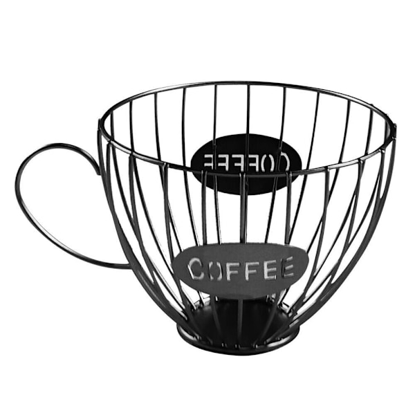 Kaffekrus Form opbevaringsstativ Frugtbakke SORT Black