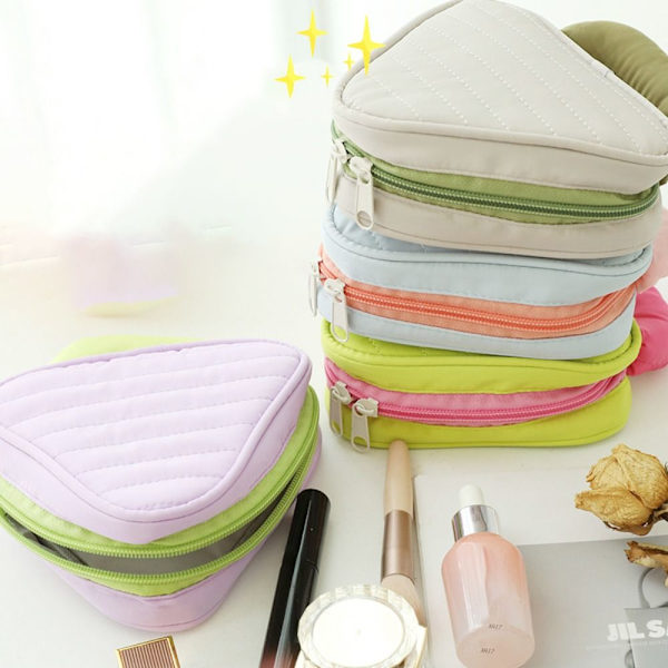 Triangel Makeup Bag Kosmetikväska BLÅ 1 1 blue 1-1