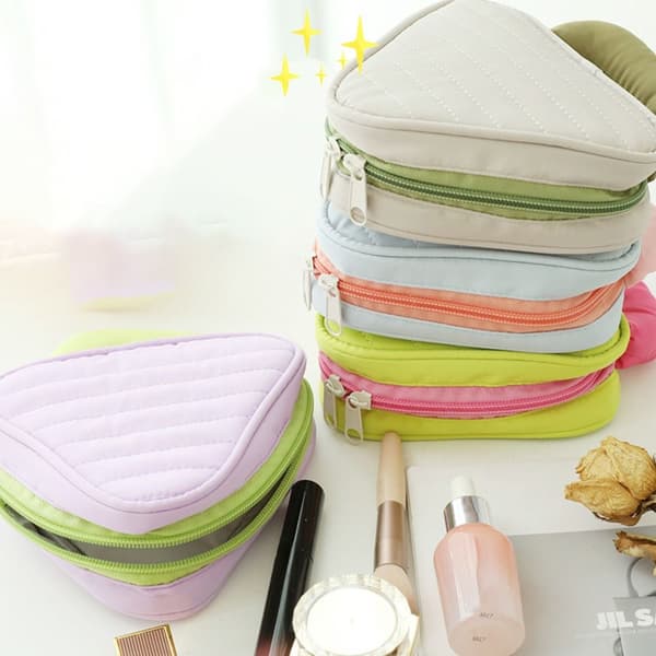 Triangle Makeup Bag Kosmetiktaske GRÅ 2 2 grey 2-2