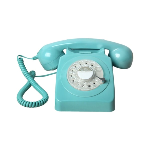 Vintage Rotary Dial Phone Retro stil fast telefon BLÅ Blue