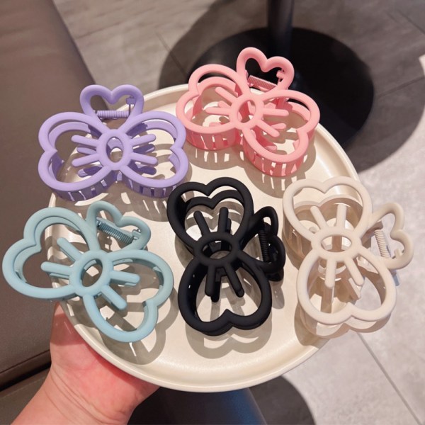 Hair Claw Clips Sløjfe Hair Clips SORT Black