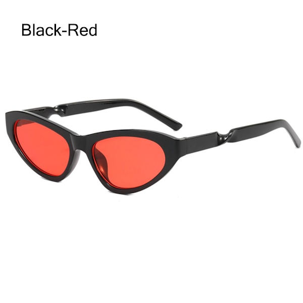 Soikeat aurinkolasit Cat Eye aurinkolasit MUSTA-PUNAINEN MUSTA-PUNAINEN Black-Red