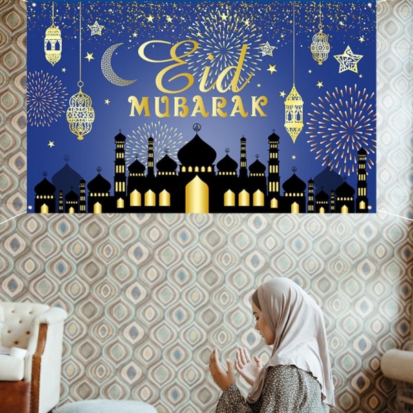 180x110cm Eid Bakgrund Mubarak Dekorativ Bakgrund F F