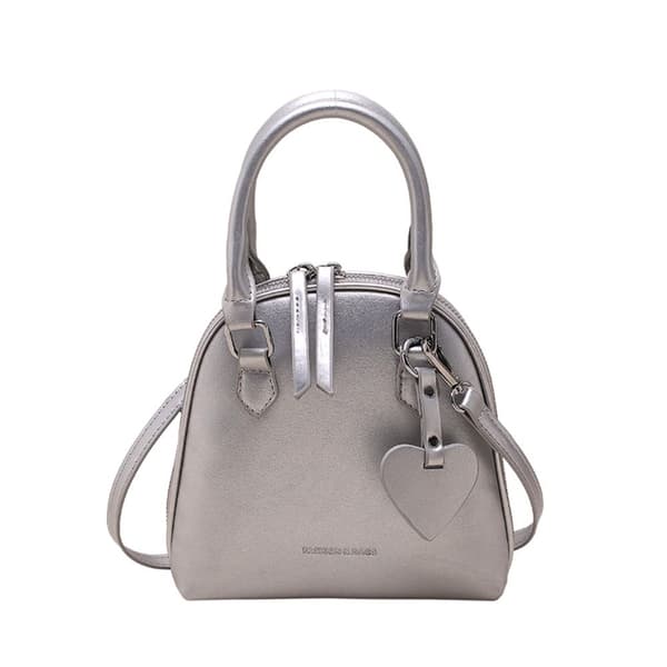 Mini Shell Crossbody Bag Underarm Bag SØLV silver