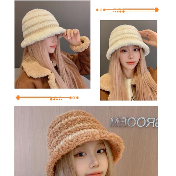 Höst Vinter Plysch Hatt Fisherman Hat GRÅ GRÅ Grey