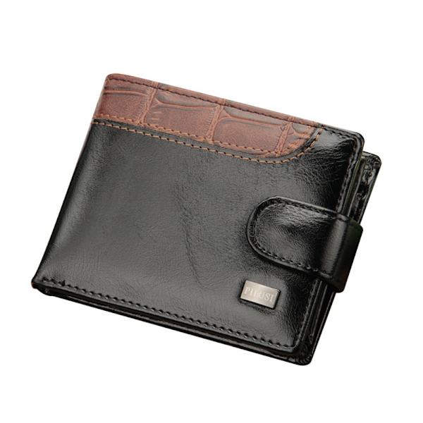Patchwork Läder Män Plånböcker Kort Herrväska BRUN brown