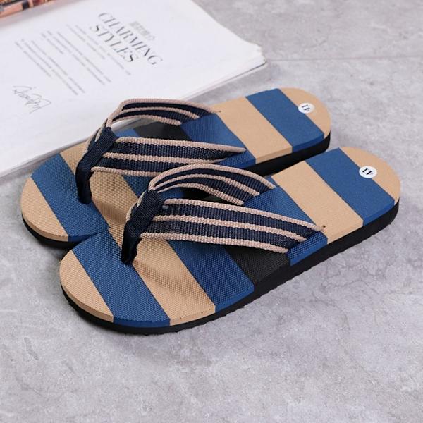 Mænd Hjemmesko Fritid Flip Flops BLÅ-44 BLÅ-44 Blue-44