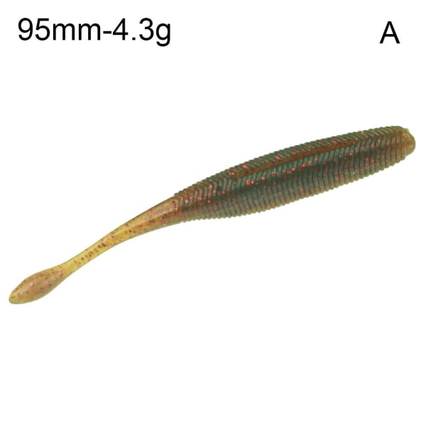 20 stk/parti Big Fishing Worm Agn Blødt plastik lokkemiddel 95MM-4.3GA A 95mm-4.3gA