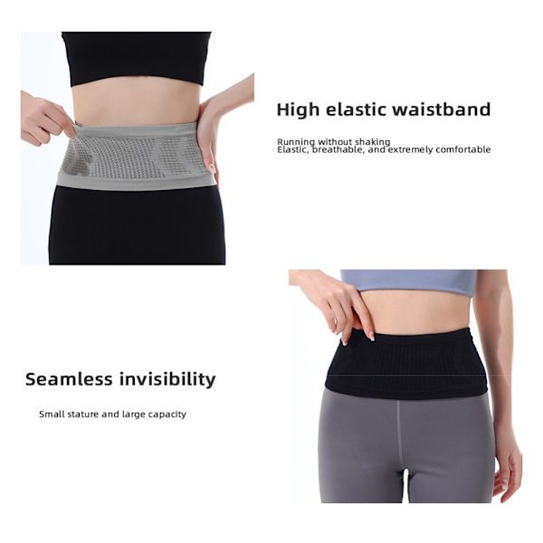 Dold midjeväska Slim Thin Waist Pack GRÅ S Grey S