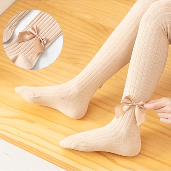 Babypiger Strømpebukser Bowknot Tights NUDE L nude L