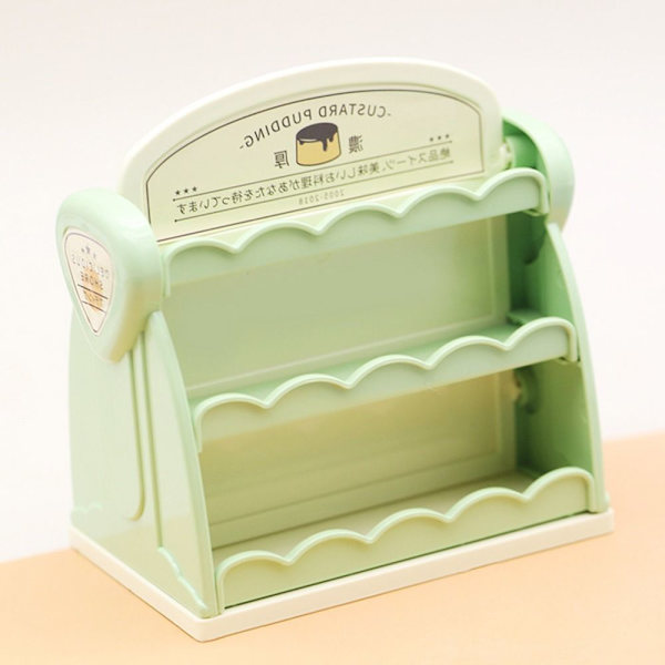Dockhus Miniatyrmöbler Flerlagervagnsvagn GRÖN Green 10.5x3.4x16.8cm