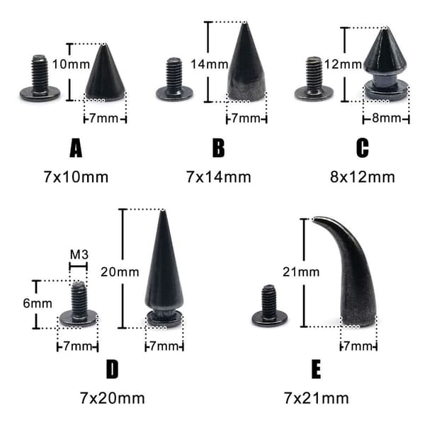 10 set dekornitstift, spik SILVER D-7X20MM D-7X20MM Silver D-7x20mm-D-7x20mm