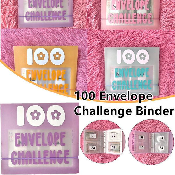 100 Envelope Challenge Perm A5 Perm Sleeve BLÅ Blue