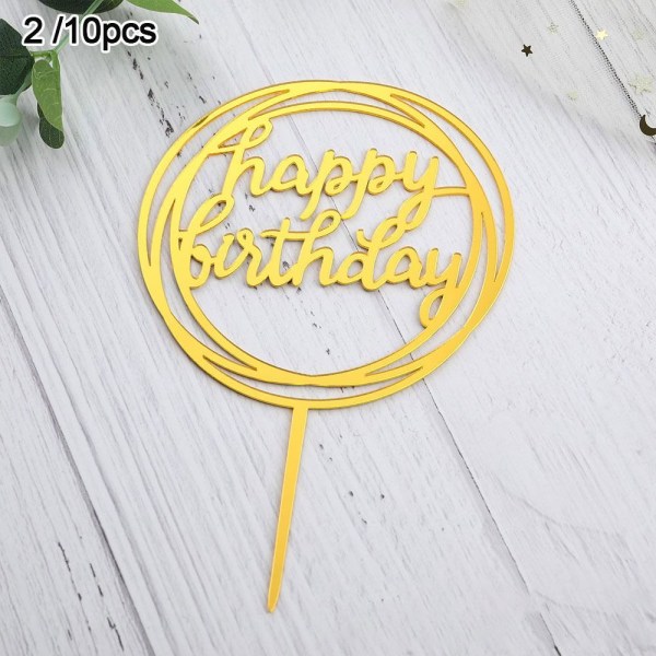 10 stk Cake Topper Gratulerer med dagen 4 4 4