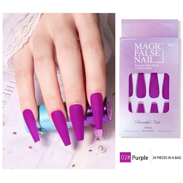 False Nails False Nail Tips LILA Purple