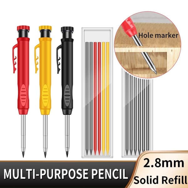 Carpenter Scribing Penna Professionella verktyg GUL SET SET Yellow Set-Set