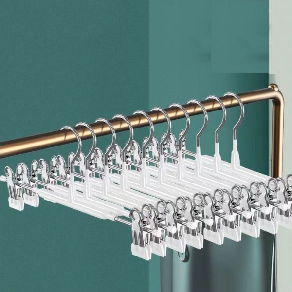 Multi Hængende Opbevaring Bøjle Garderobe Opbevaring Organizer HVID white