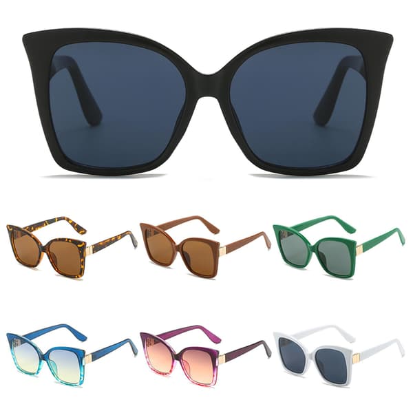 Cat Eye Solbriller Oversized Shades SORT SORT Black