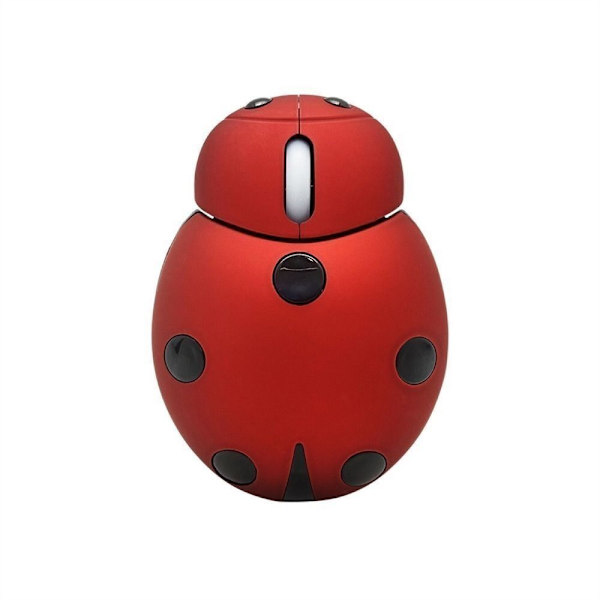 Trådløs Beetle Mouse Tegneserie Animal Mouse RØD Red