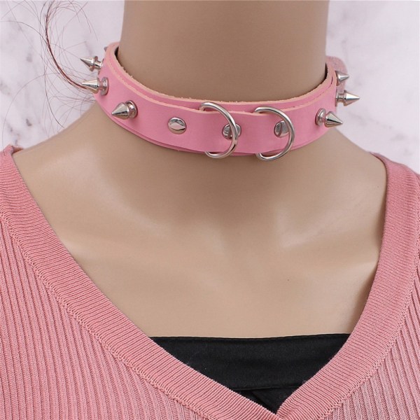 Krage Halsband Hänge Halsband ROSA Pink