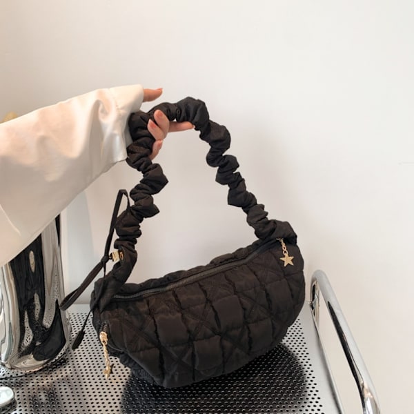 Skuldertaske Puffy Håndtaske SORT Black