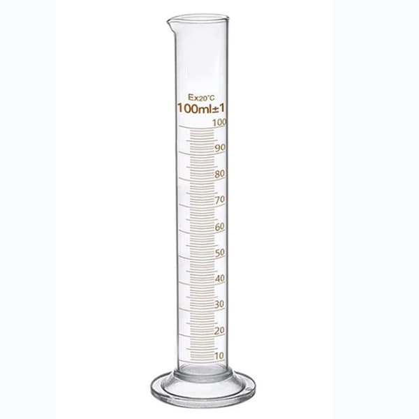 100 ml mätcylinderglas Mätcylindermärkning Lab