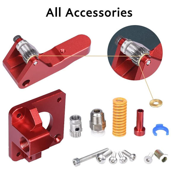 Dual Gear Ekstruder 3D Printer Ekstruder Dobbelt Gear mk8 ekstruder