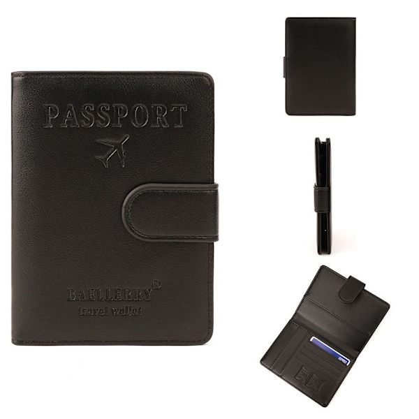 Passport Covers RFID Passport Clip SORT Black